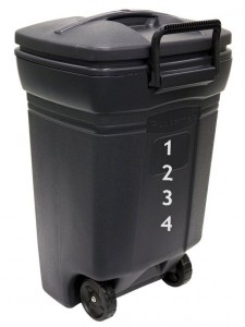 Amazon.com United Solutions Rubbermaid 45 Gallon Wheeled Rectangular Trash Can Evergreen Patio Lawn Garden